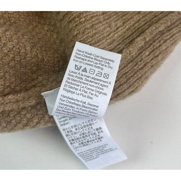 J Crew Wool Alpaca Cable Knit Sweater L Brown Fisherman Chunky Cabincore Preppy - Picture 10 of 11